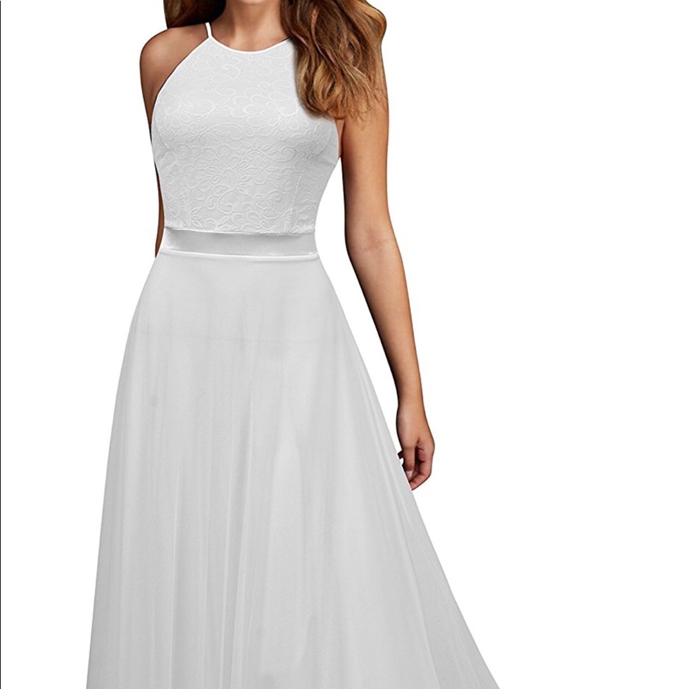 White evening dress